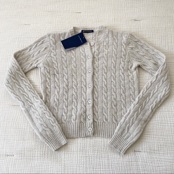 Brandy Melville Sweaters - New Brandy Melville Wool Blend Cable Knit Cardigan Sweater One Size